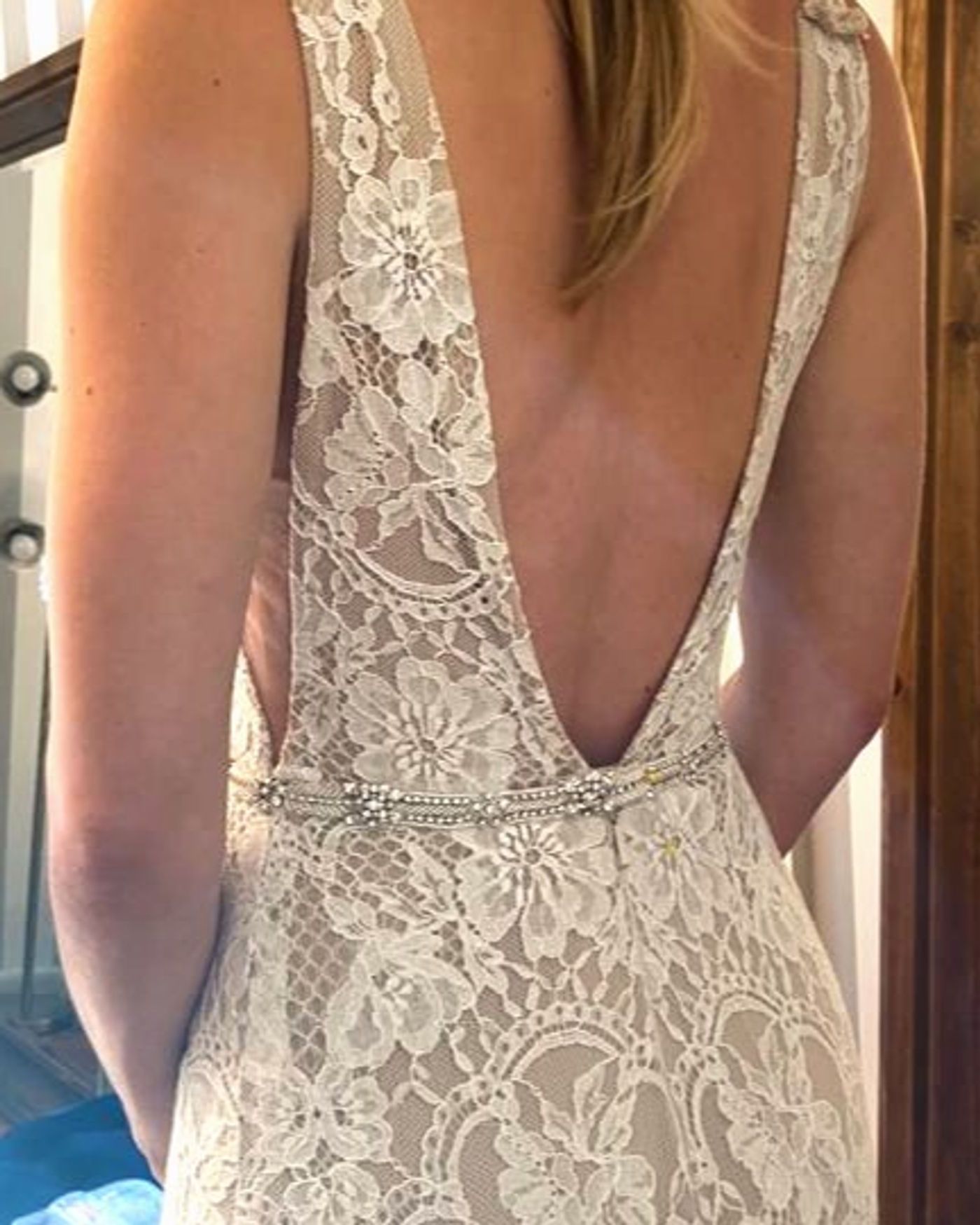 Heirloom gown, restyled. Altered by Nina in Sandy Springs, Georgia